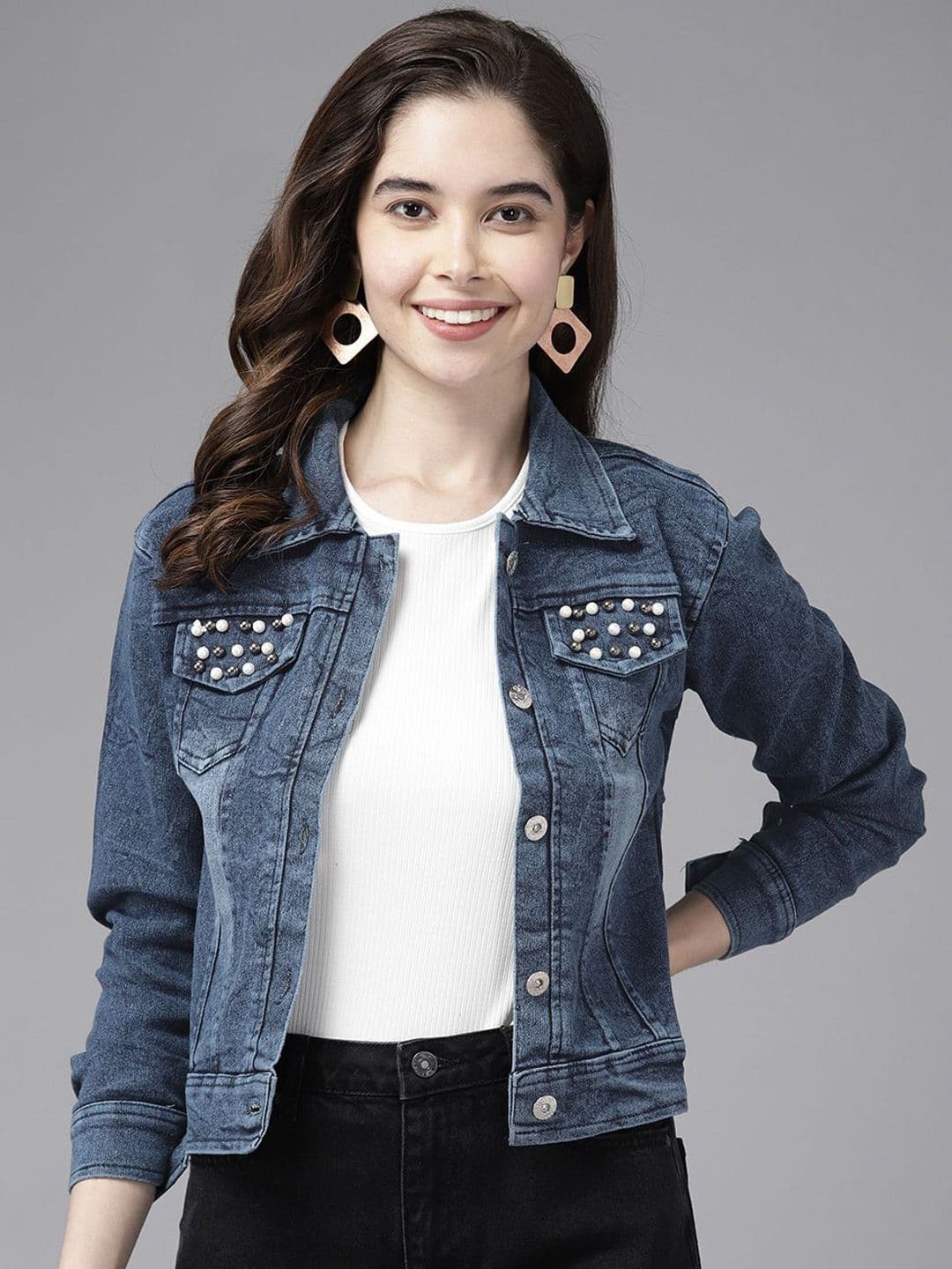 The Roadster Lifestyle Co Self-Design Denim Jacket - view 1