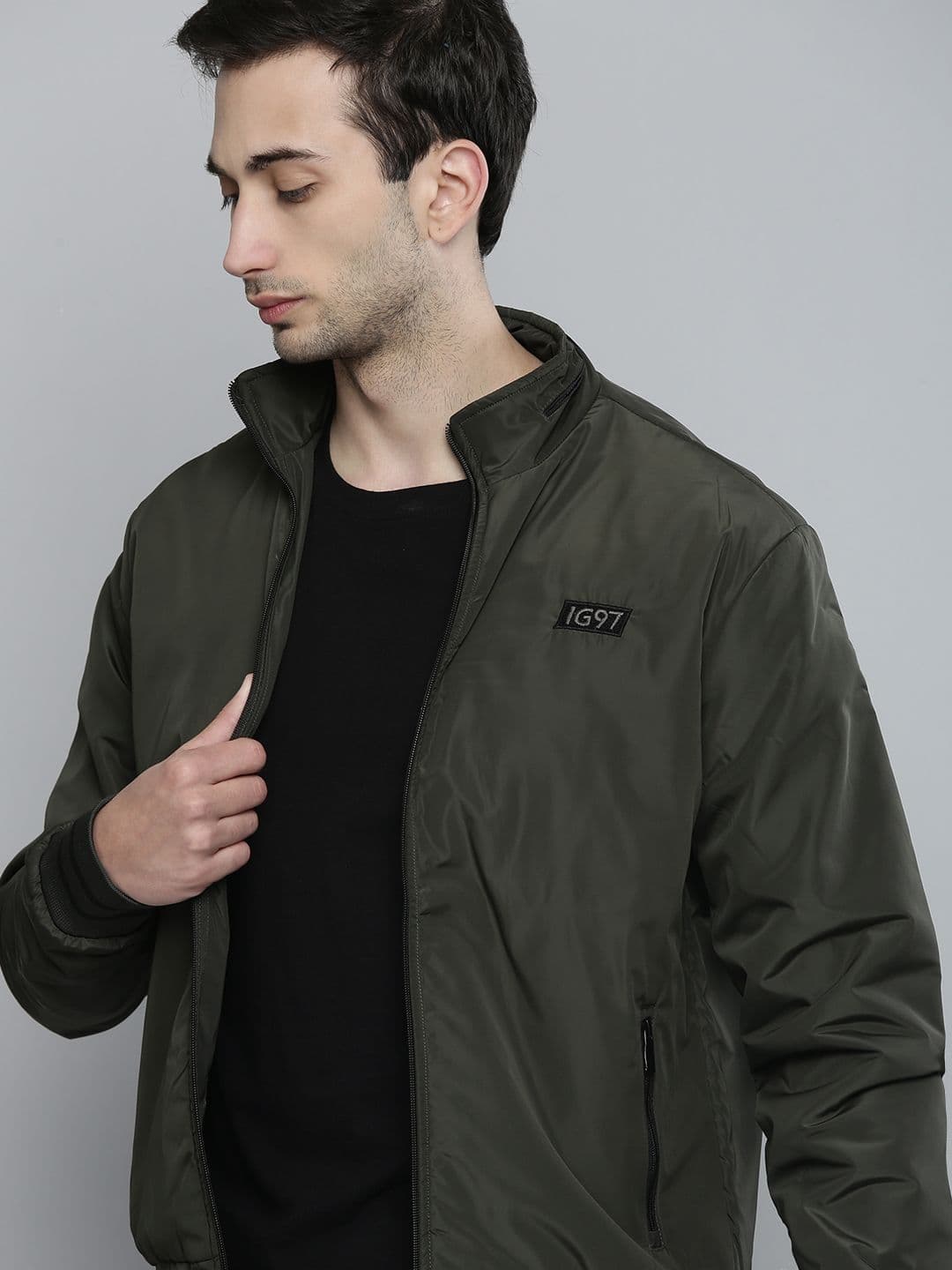 The Indian Garage Co Men Zip-Front Slim Fit Bomber Jacket - view 1