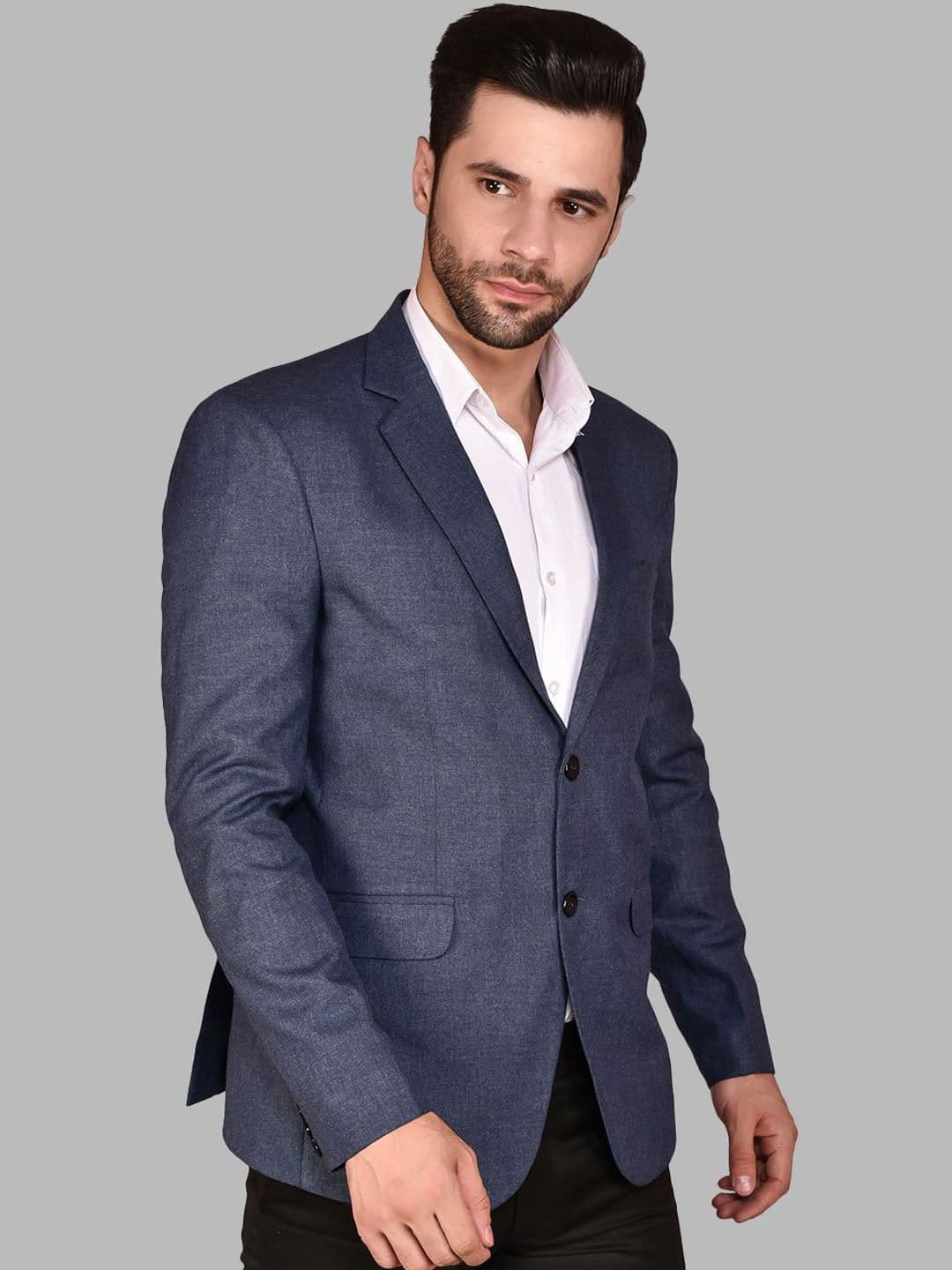 PRINTINDIA Notched Lapel Single Breasted Formal Blazer - view 1