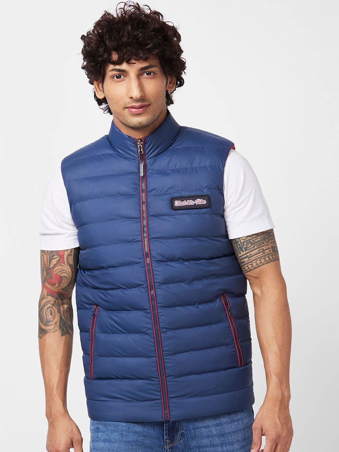 SPYKAR Mock Collar Slim Fit Puffer Jacket - view 1