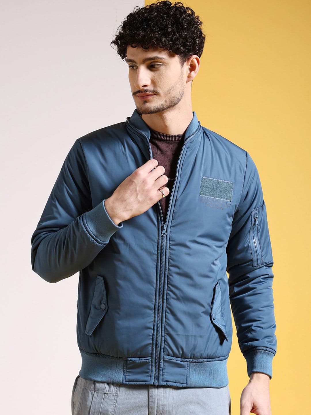 The Indian Garage Co Men Zip-Front Bomber Jacket - view 1