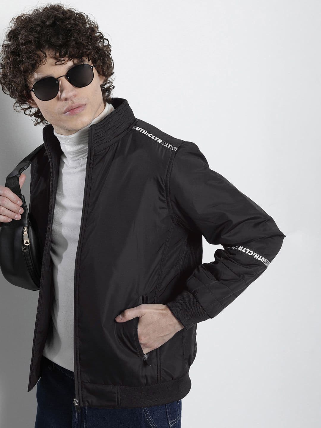 The Indian Garage Co Men Zip-Front Bomber Jacket with Zip Pockets - view 1