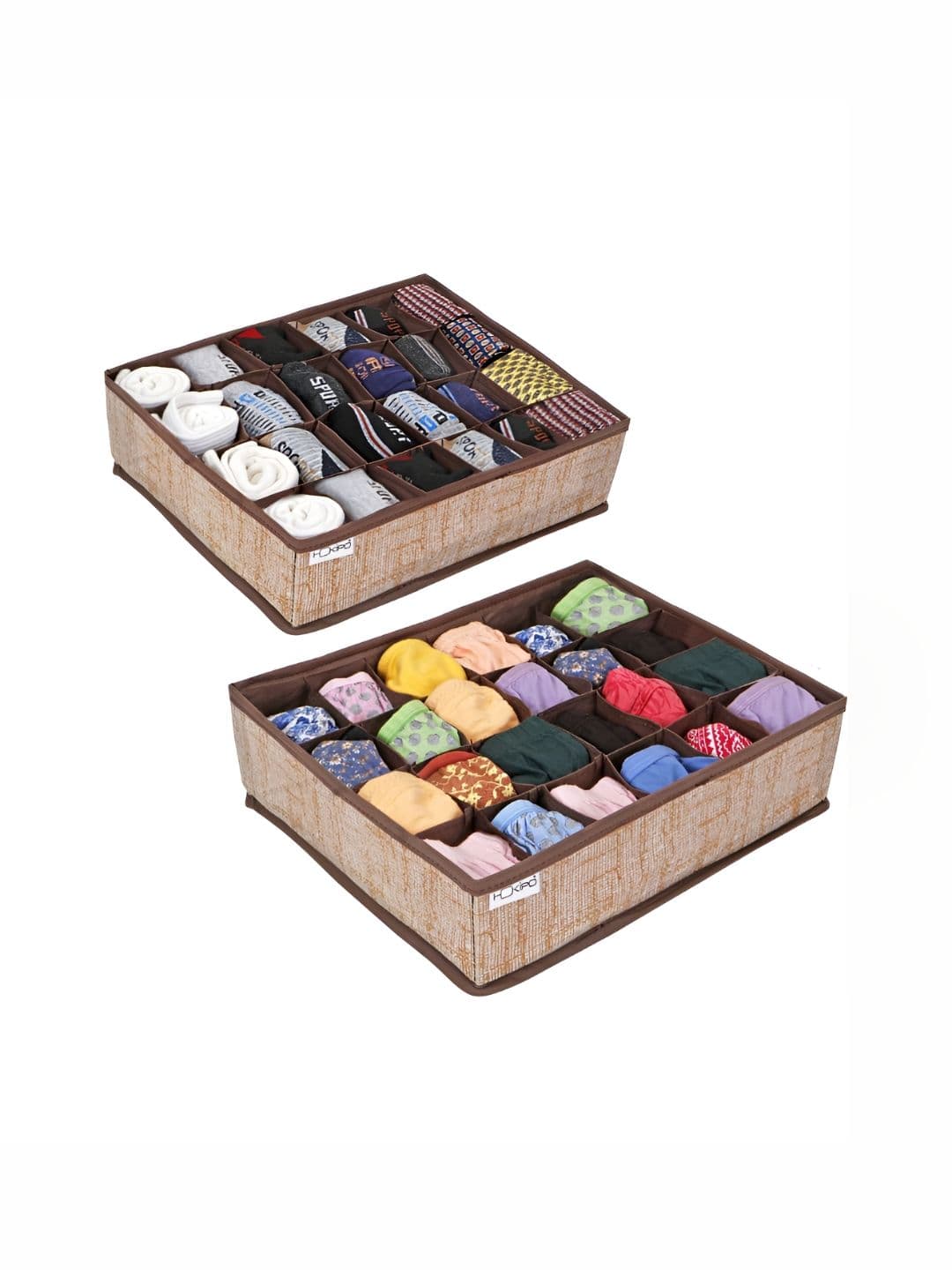 HOKIPO Brown 2 Pieces Lingerie Organizers - view 1