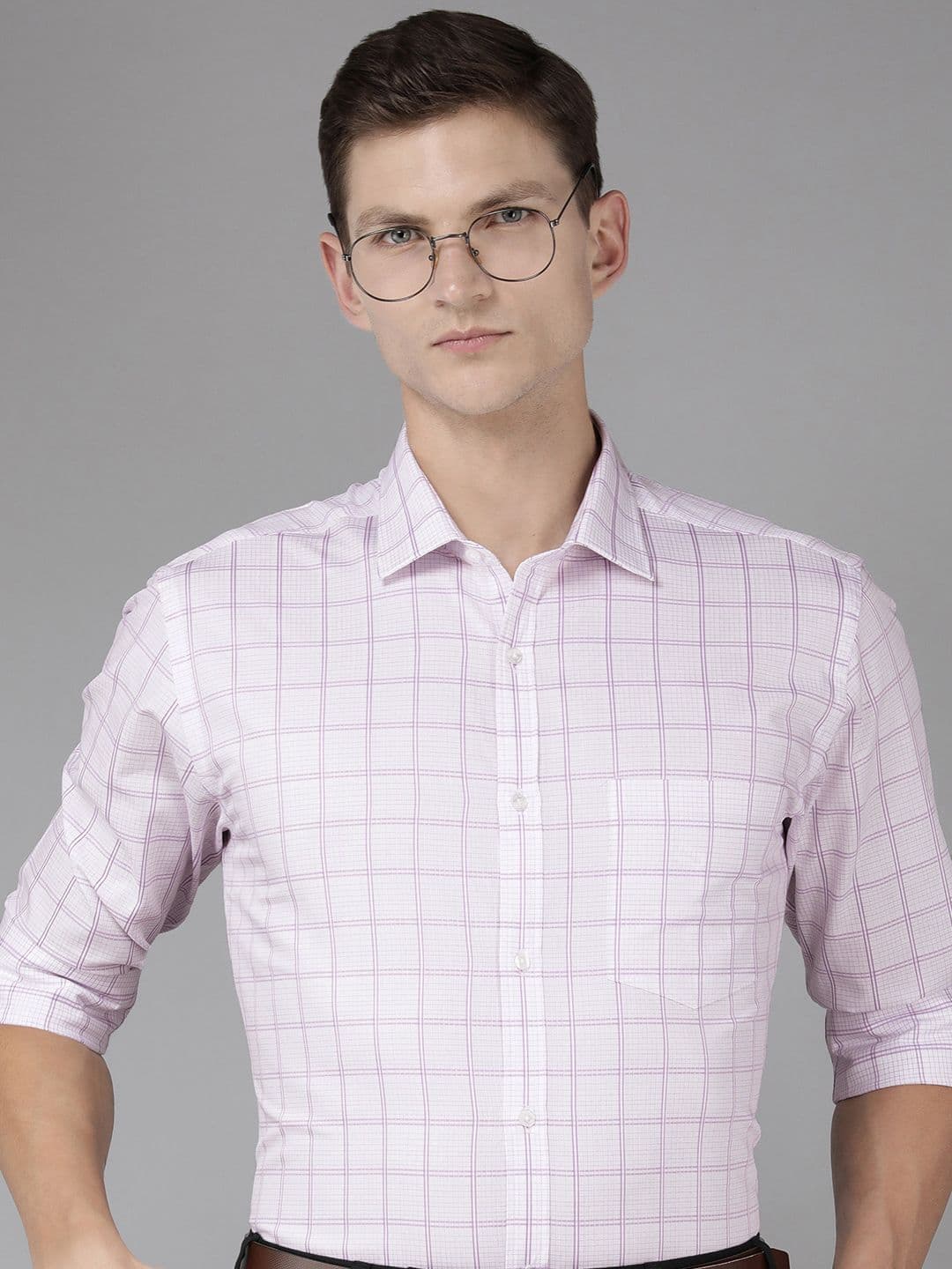Park Avenue Men Pure Cotton Slim Fit Checked Formal Shirt - view 1