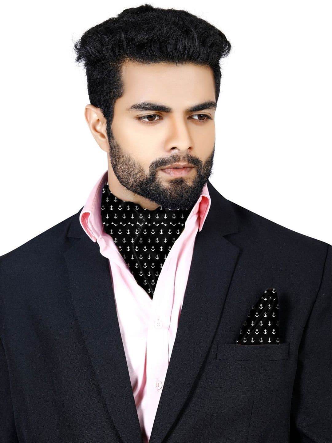 Blacksmith Men Printed Ascot Tie - view 1