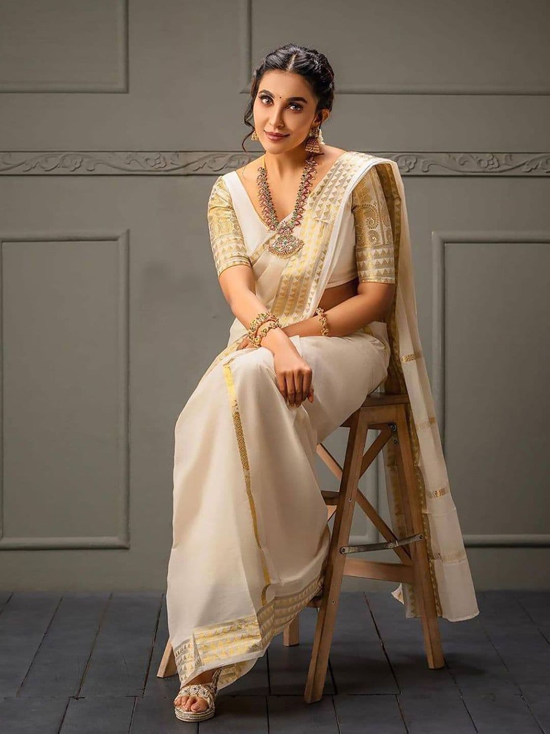 KALINI Woven Design Zari Kasavu Saree - view 1