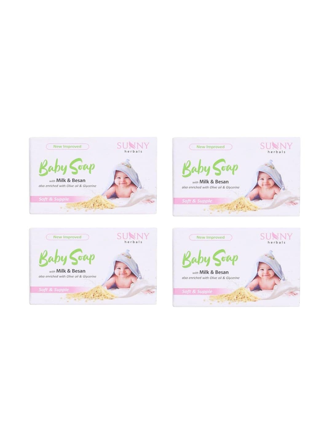 SUNNY HERBALS Set Of 4 Baby Soap With Milk & Besan - 75 g Each - view 1