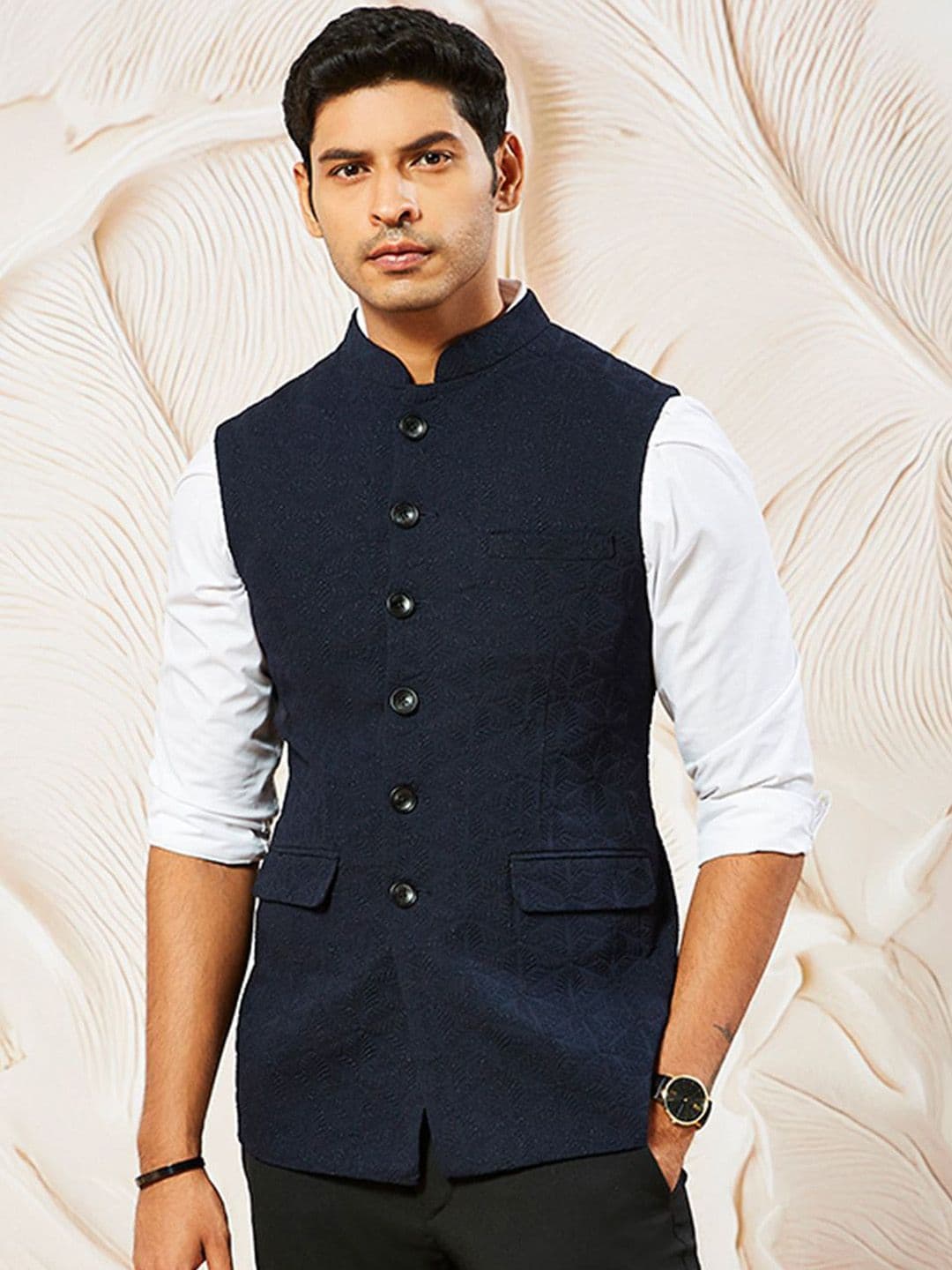 VASTRAMAY Embellished Nehru Jacket - view 1