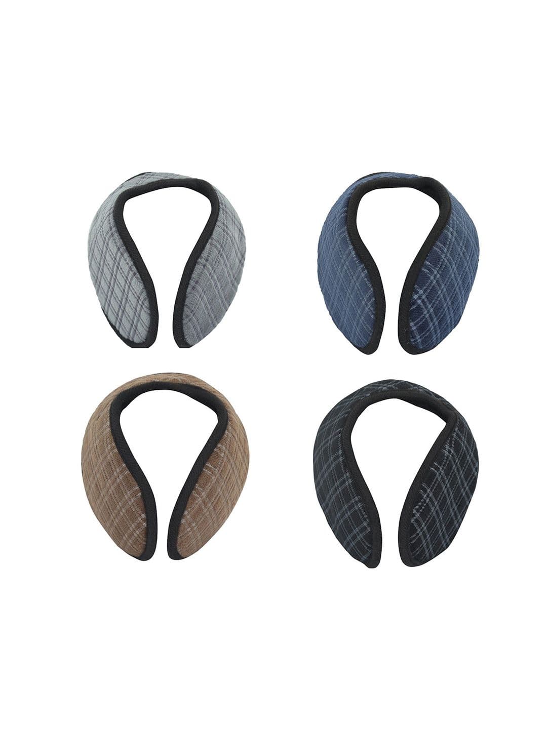 FabSeasons Unisex Set Of 4 Checked Ear Muffs - view 1