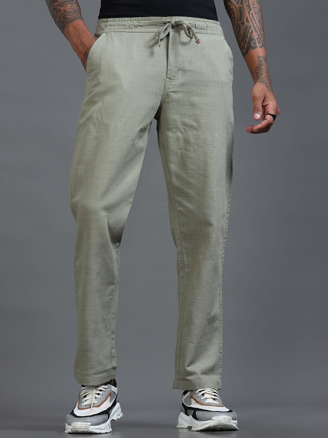 Roadster Men Linen Relaxed Fit Casual Trousers - view 1