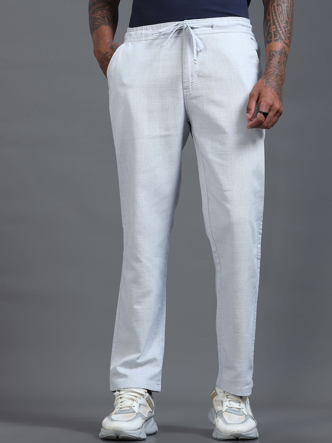 The Roadster Lifestyle Co Men Relaxed Fit Mid-Rise Trousers - view 1