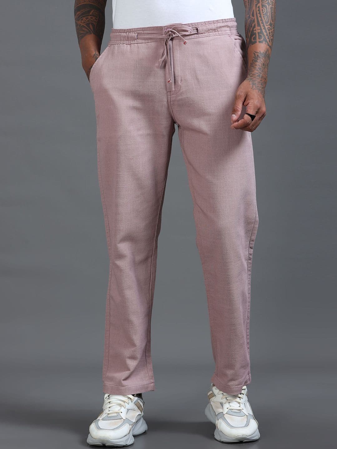 The Roadster Lifestyle Co Men Mid-Rise Relaxed Fit Trousers - view 1