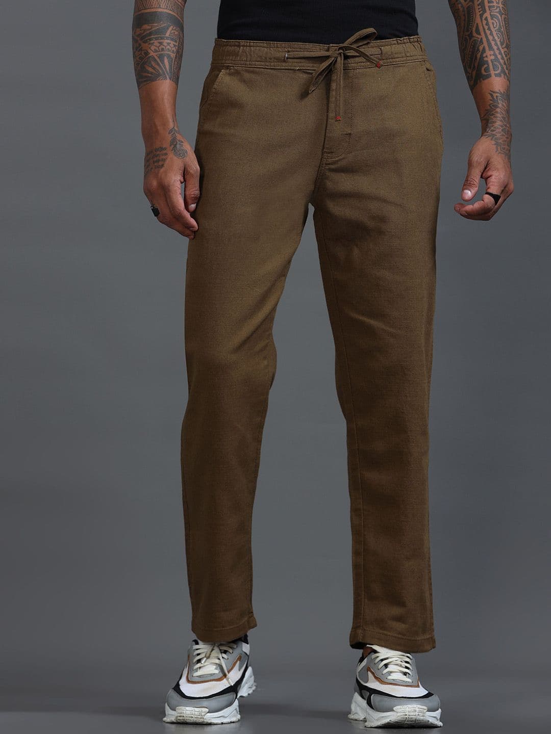 The Roadster Lifestyle Co Men Relaxed Fit Trousers - view 1