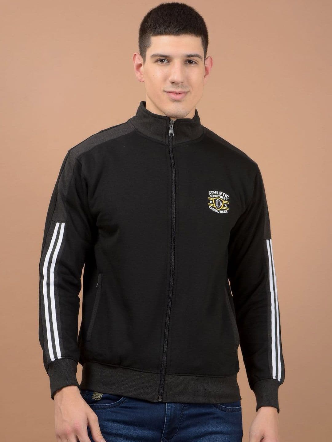 Dollar Men Lightweight Open Front Jacket with Embroidered - view 1