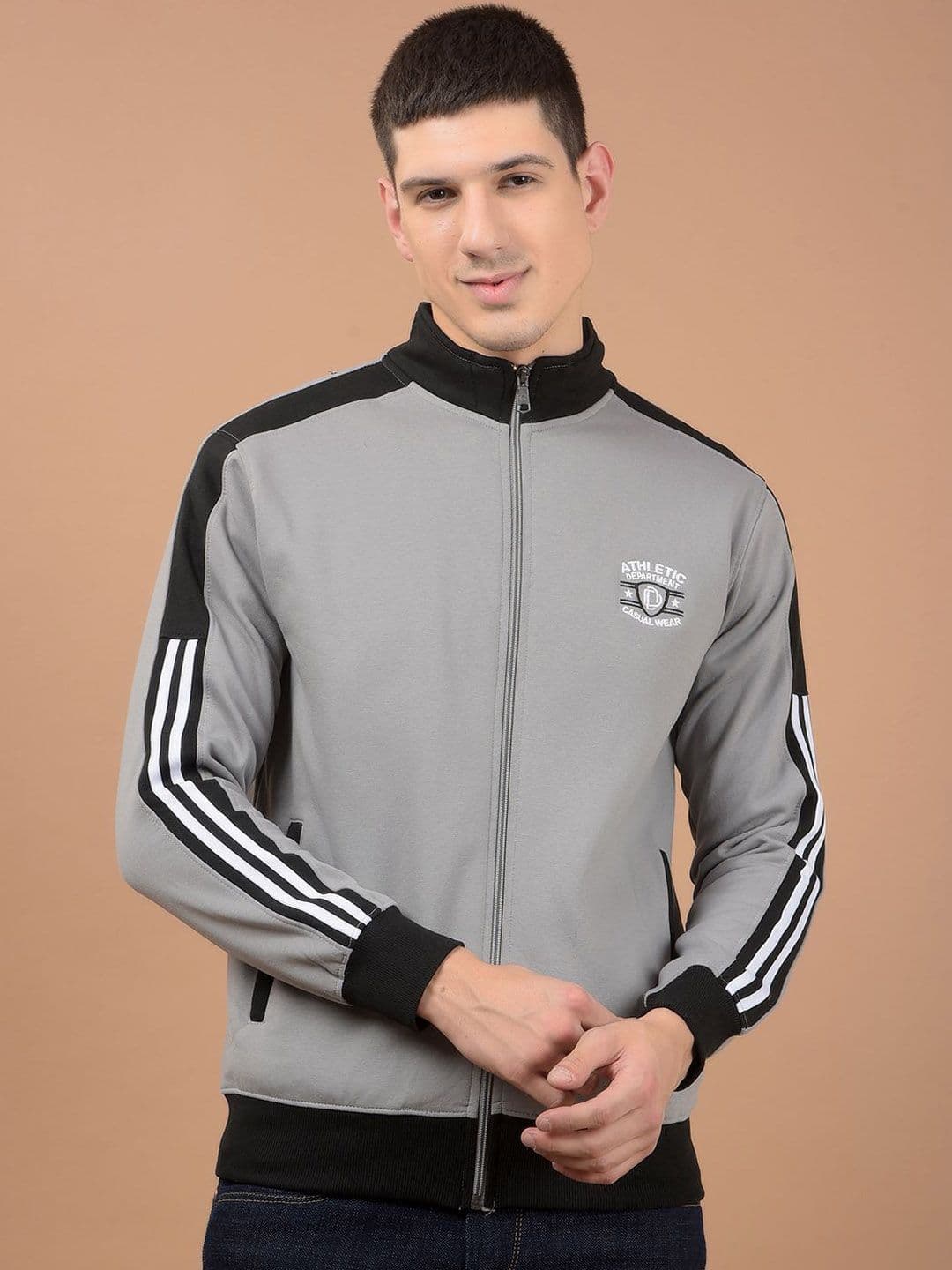 Dollar Men Lightweight Open Front Jacket with Embroidered - view 1