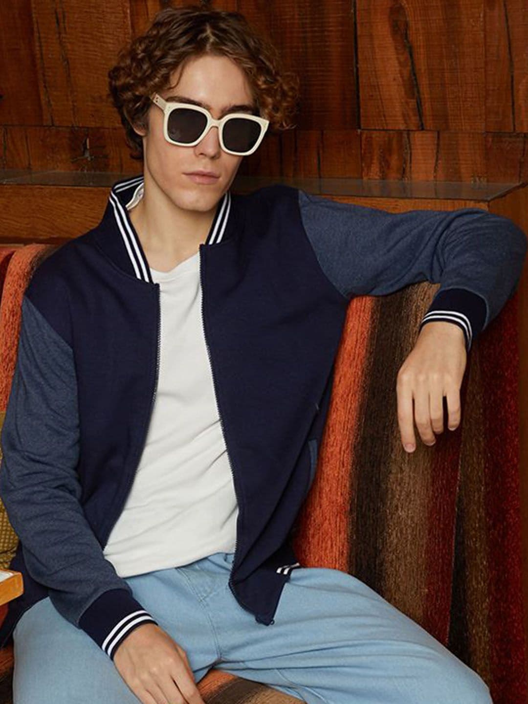 CAHOOT Men Colourblocked Bomber Jacket - view 1