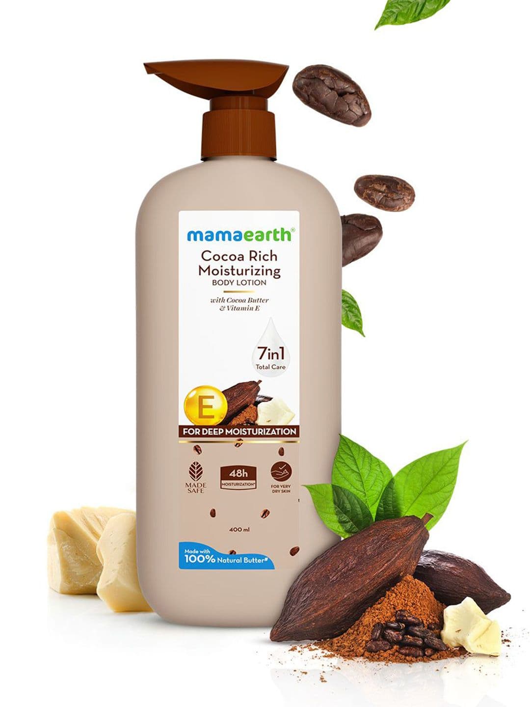 Mamaearth Cocoa Rich Moisturizing Body Lotion with Cocoa Butter & Vitamin E - 400ml - view 1
