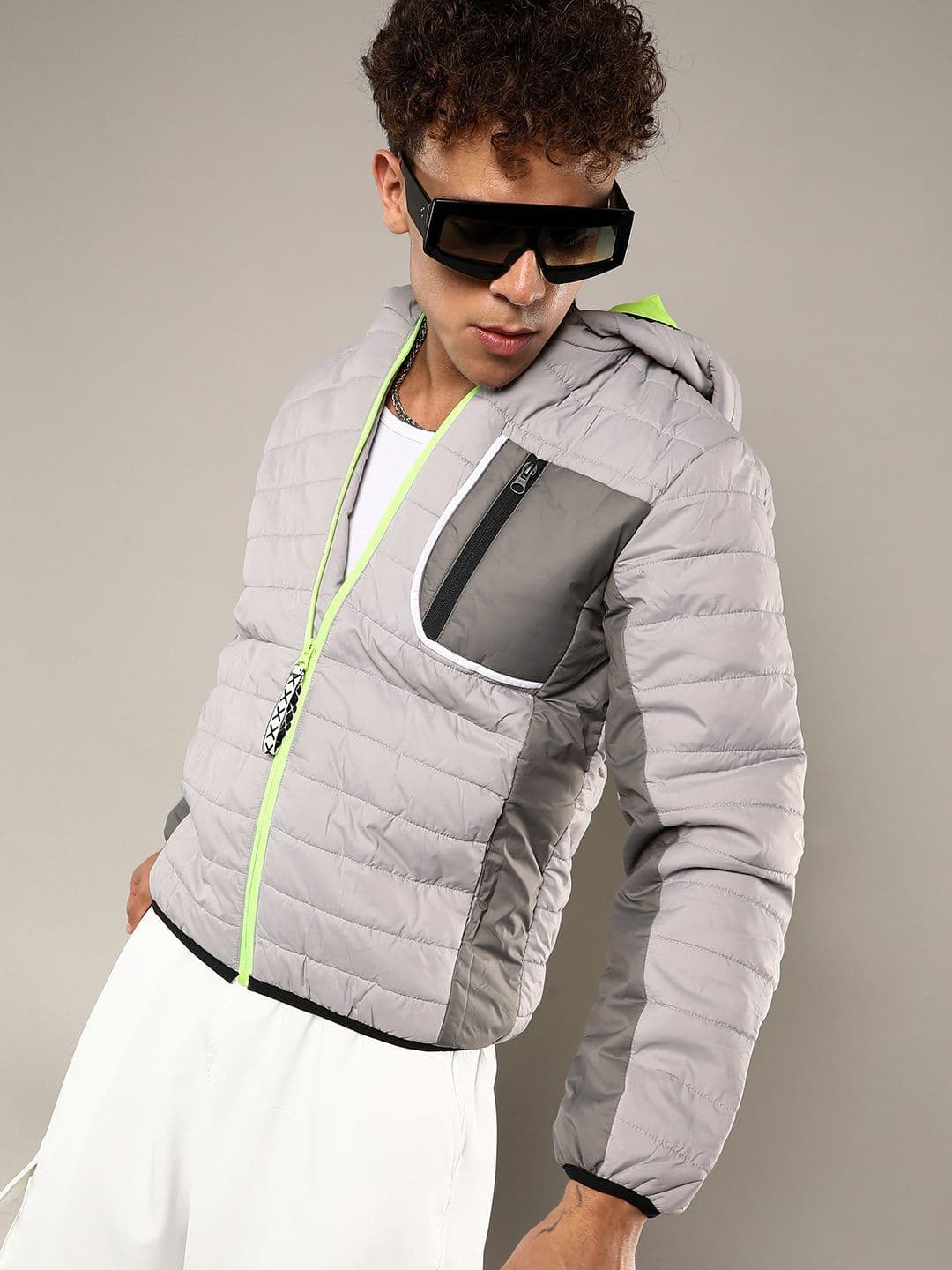CAHOOT Men Hooded Colourblocked Casual Puffer Jacket - view 1