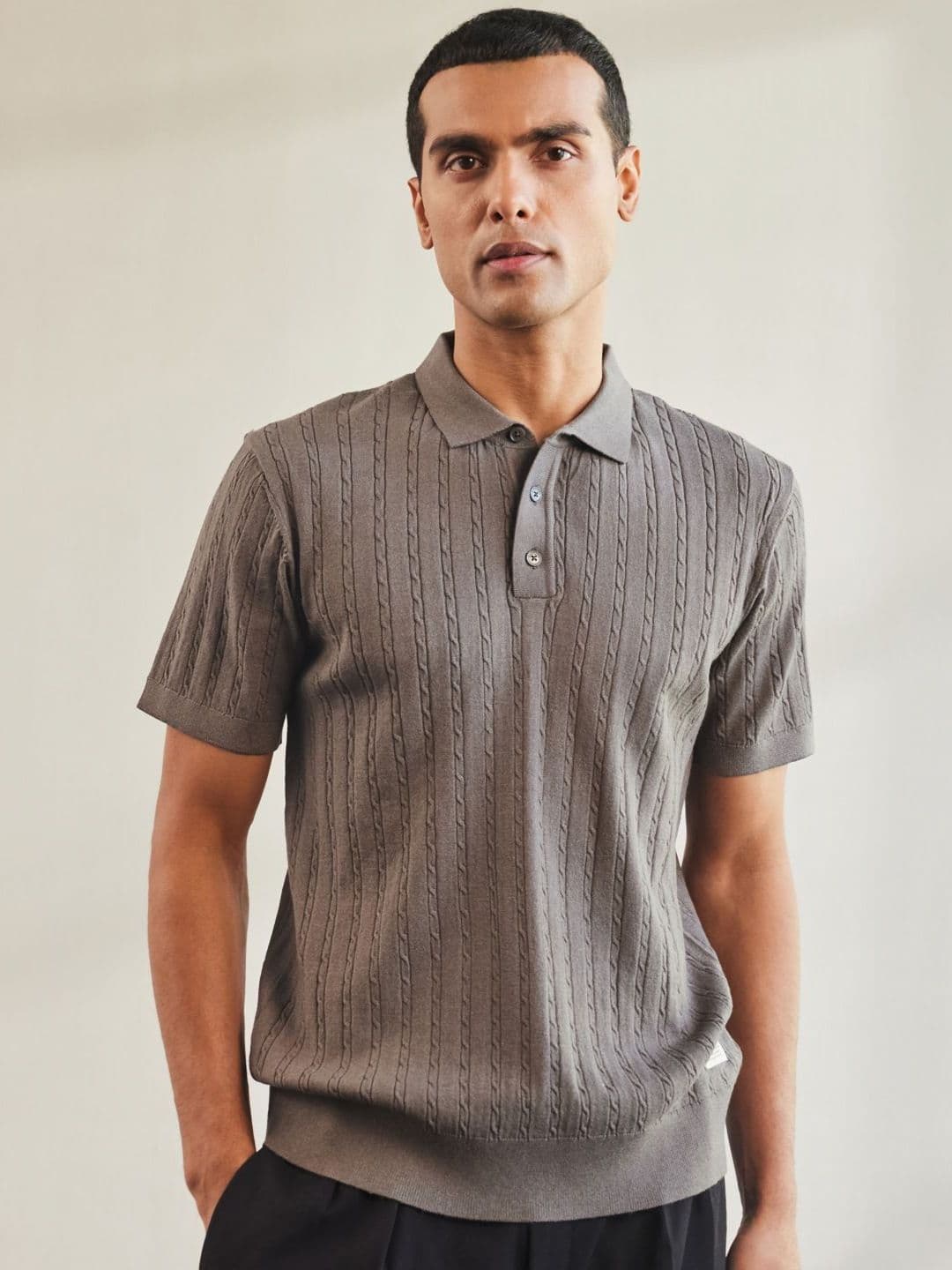 Mr Bowerbird Men Polo Collar Pockets Slim Fit T-shirt - view 1