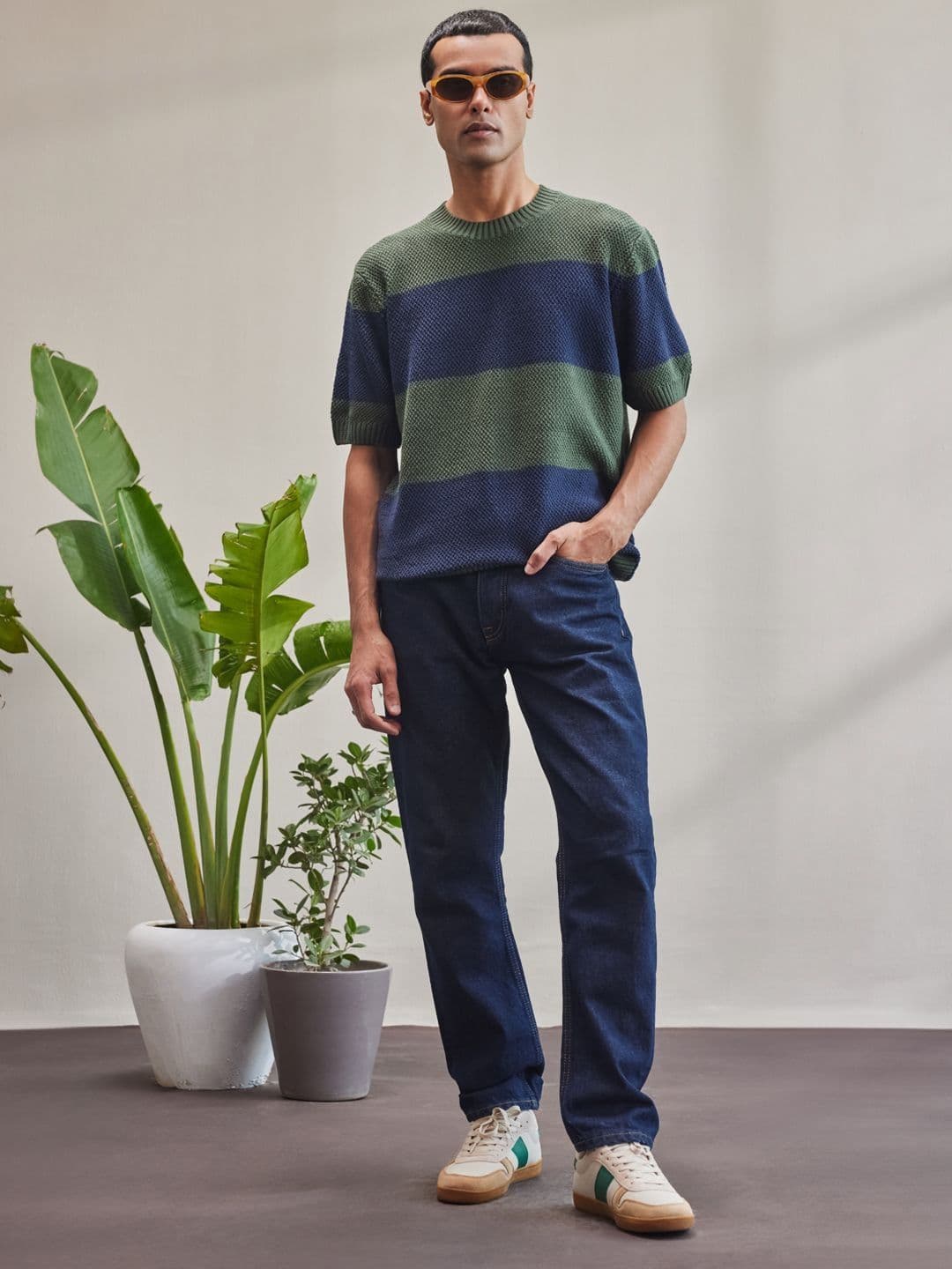 Mr Bowerbird Men Striped Pockets T-shirt - view 1