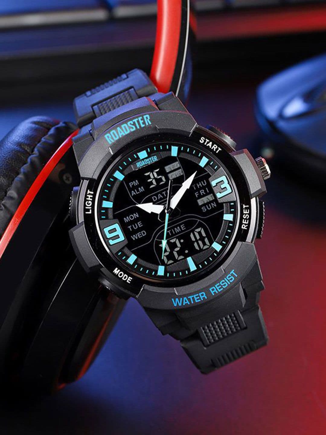 The Roadster Lifestyle Co Men Water Resistant Multi Function Watch -RDSTR-1912-BLUE - view 1