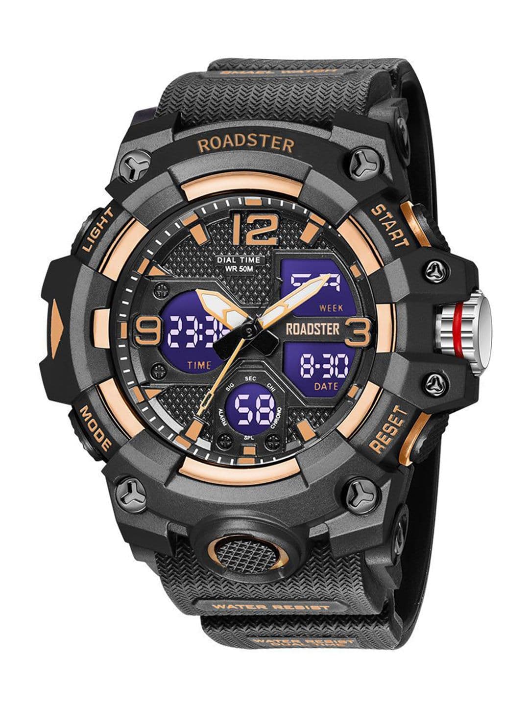 The Roadster Lifestyle Co Men Analogue & Digital Watch RDSTR-8008-GOLD - view 1