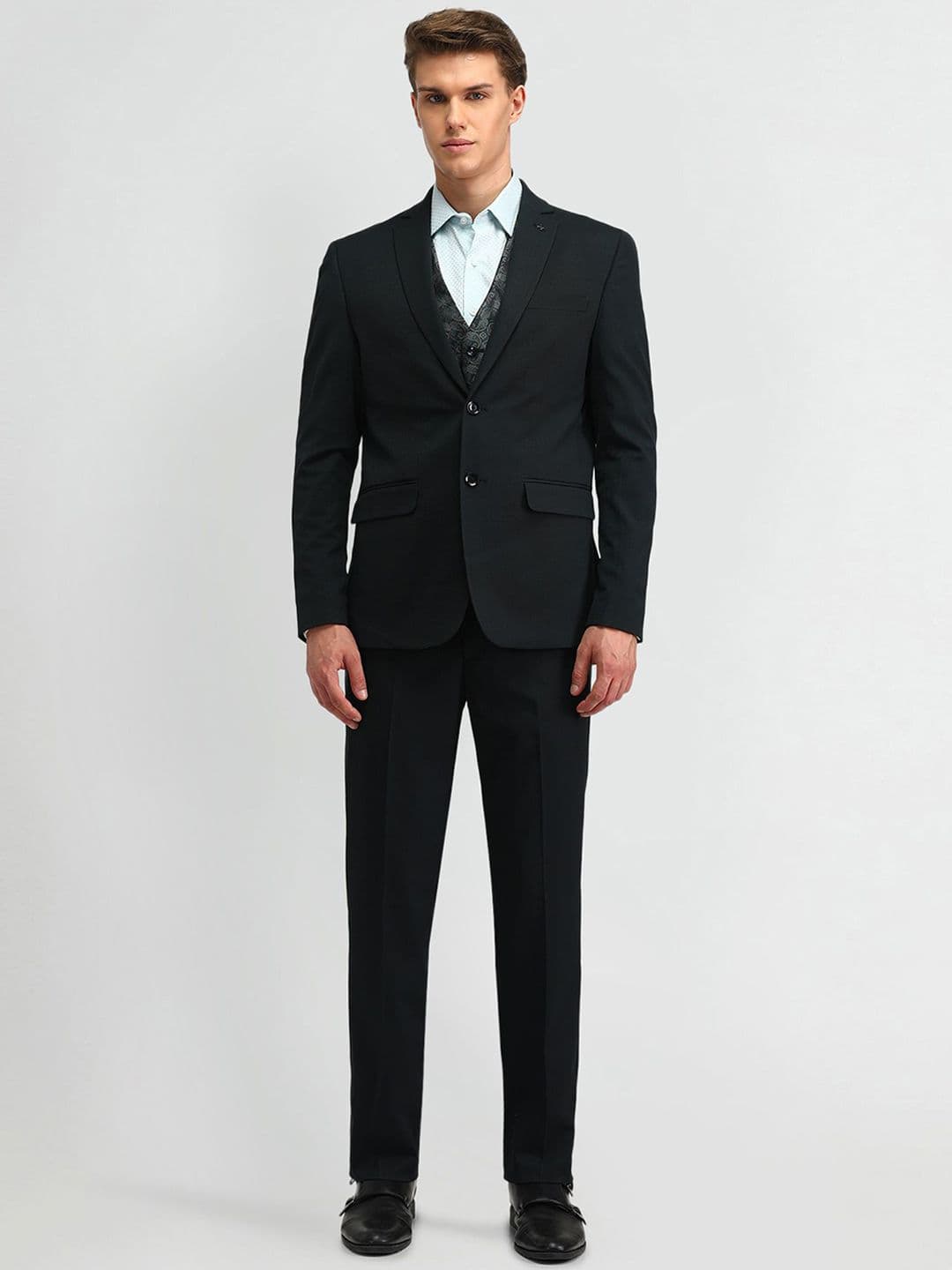 Arrow Men Self Design Single-Breasted Blazer - view 1