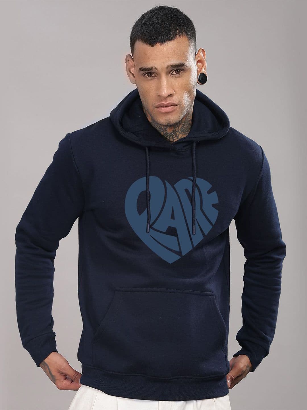 ADRO Men Graphic Printed Cotton Hooded Sweatshirt - view 1