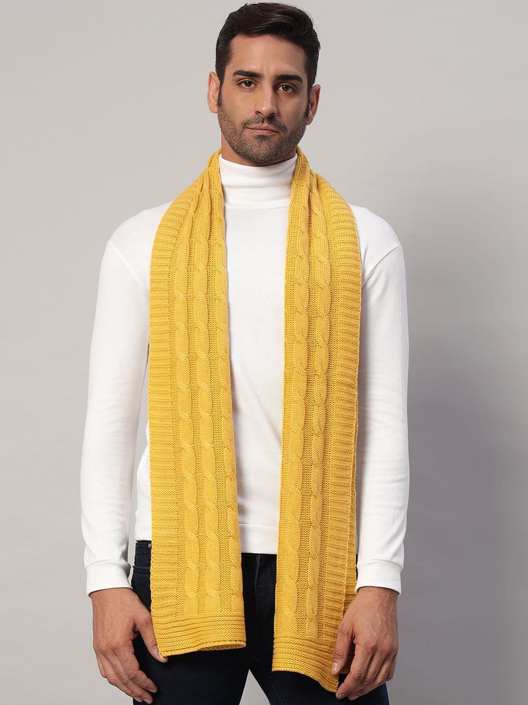 HANDICRAFT PALACE Men Self Design Merino Reversible Wool Mufflers - view 1