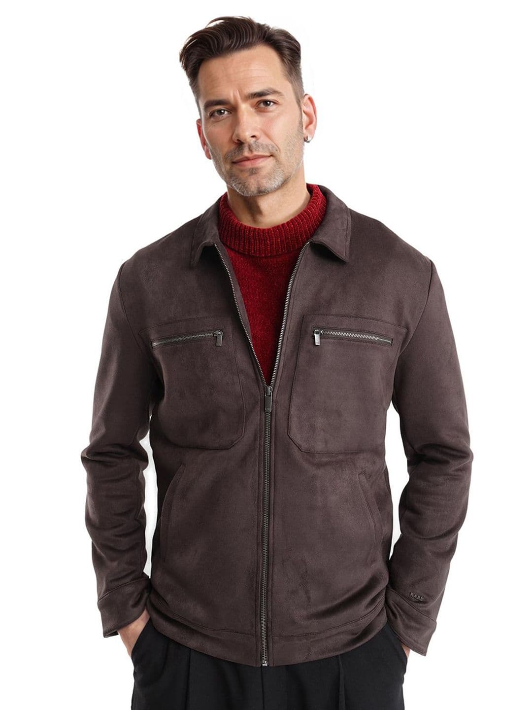 RARE RABBIT Men Spread Collar Solid Casual Tailored Jacket - view 1
