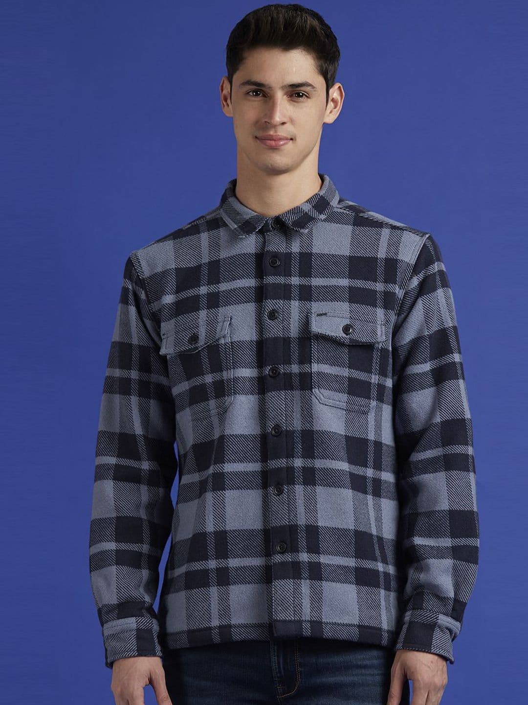 Pepe Jeans Men Floral Checked Jacket - view 1
