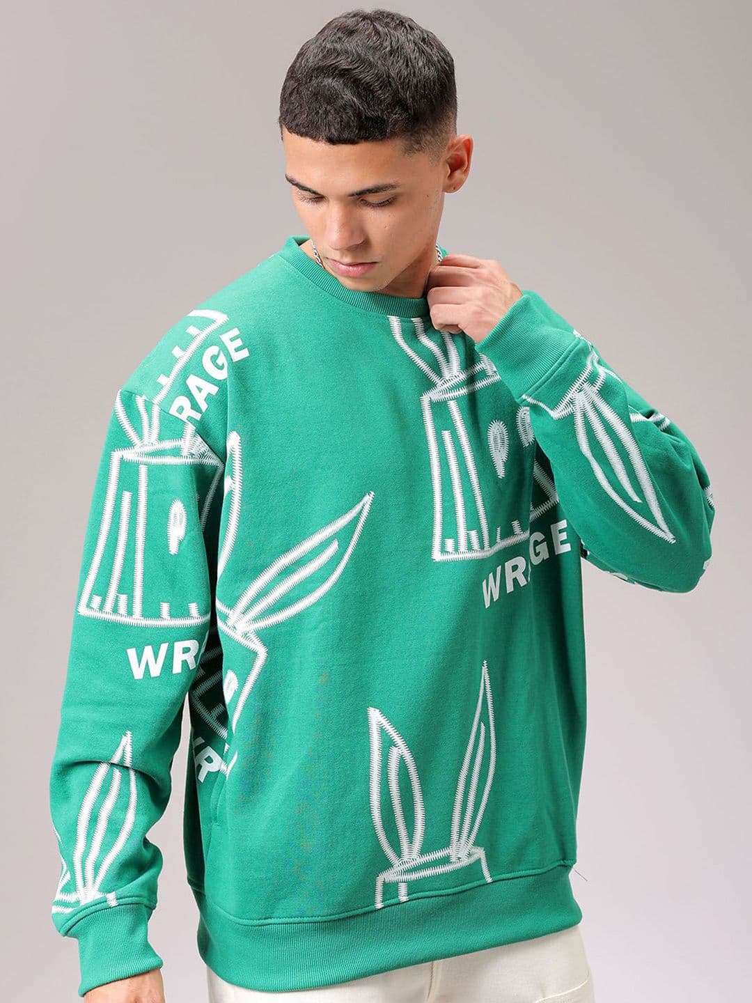 The Indian Garage Co Men Printed Round Neck Long Sleeves Pullover Sweatshirt - view 1