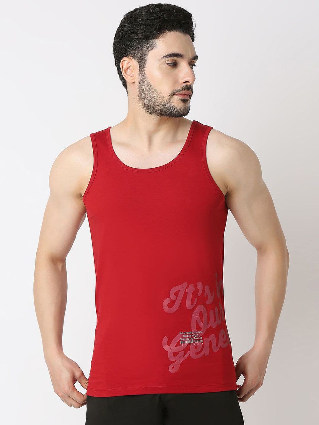 UnderJeans by Spykar Men Round Neck Pure Cotton Innerwear Vests - view 1
