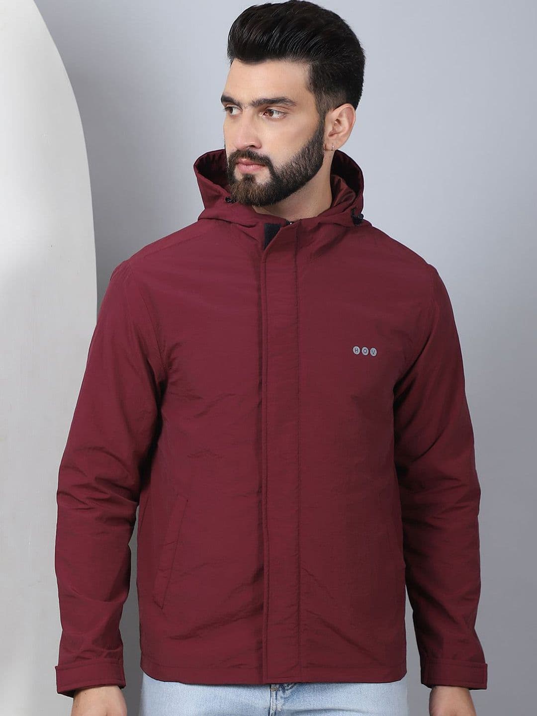 HOUSE OF VEDAS Men Hooded Solid Casual Padded Jacket - view 1
