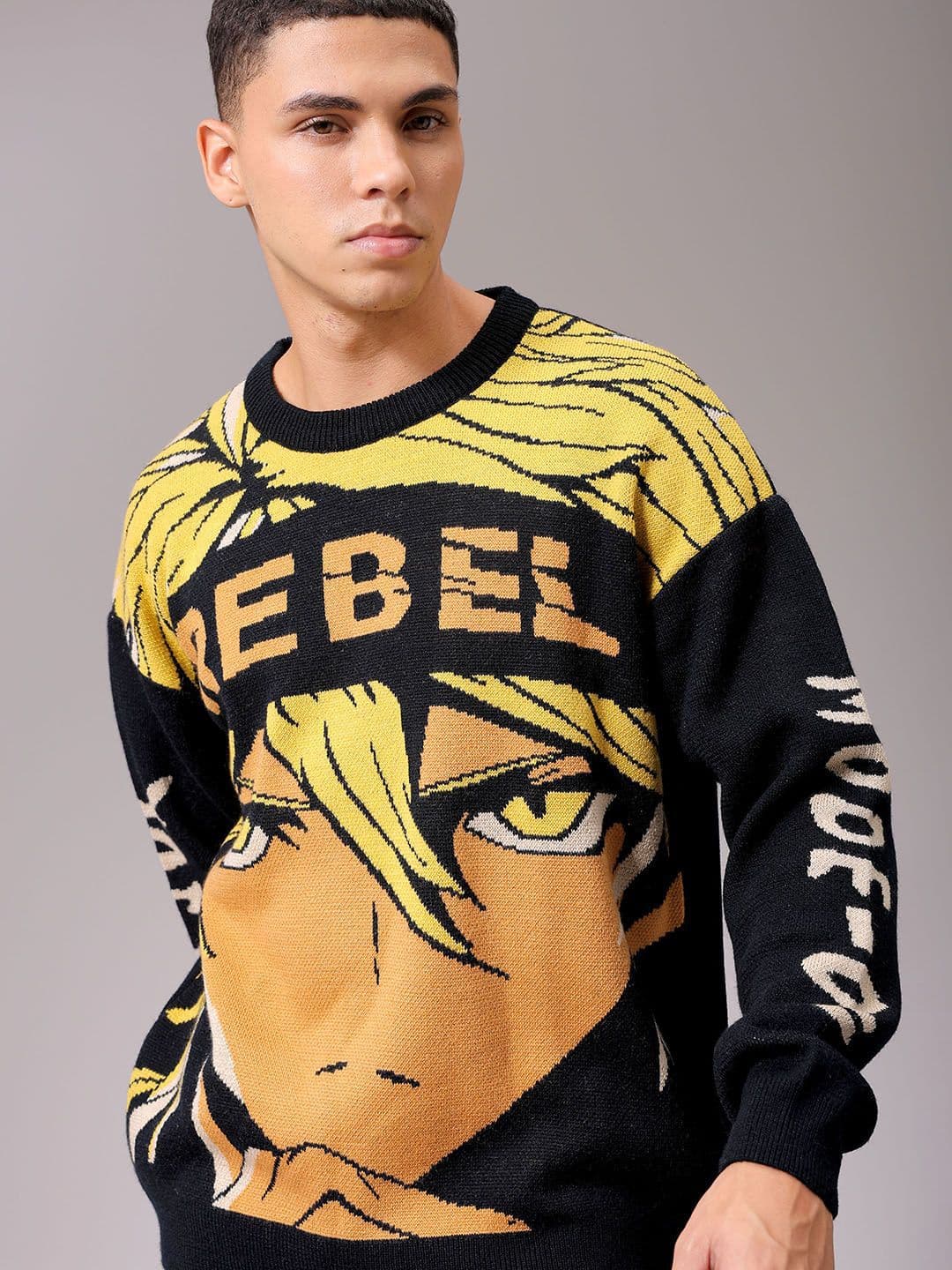 The Indian Garage Co Men Graphic Printed Winter Pullover - view 1