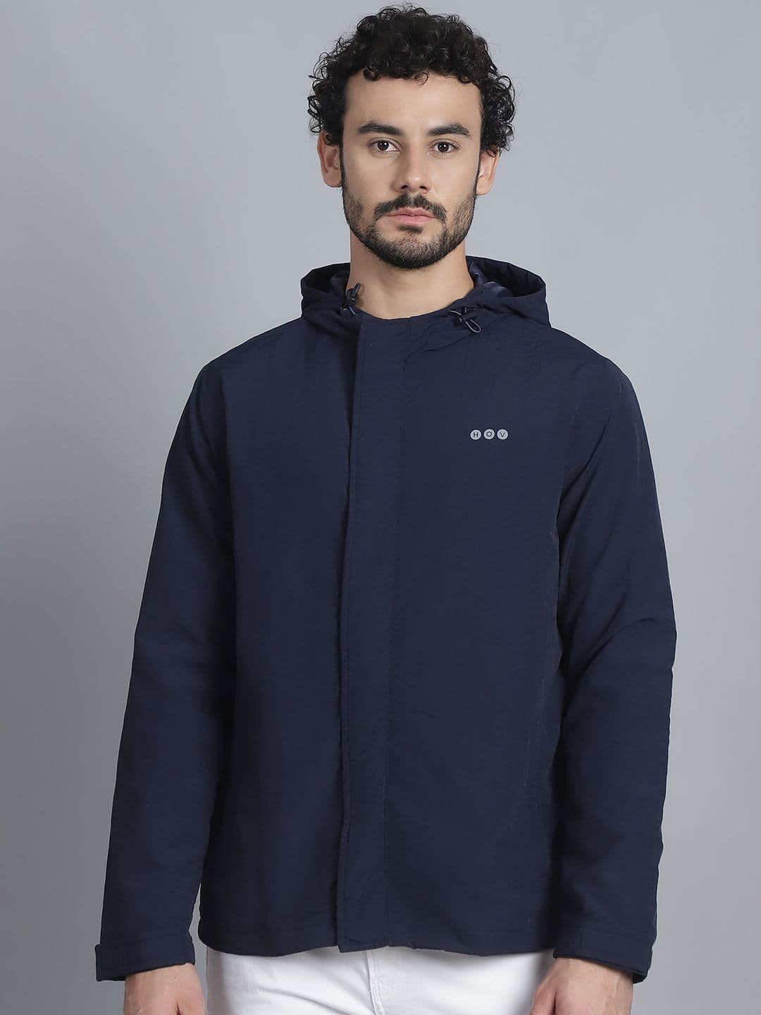 HOUSE OF VEDAS Men Hooded Solid Casual Sporty Jacket - view 1
