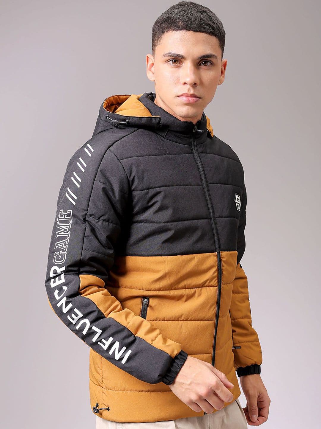 The Indian Garage Co Men Hooded Colourblocked Casual Puffer Jacket - view 1