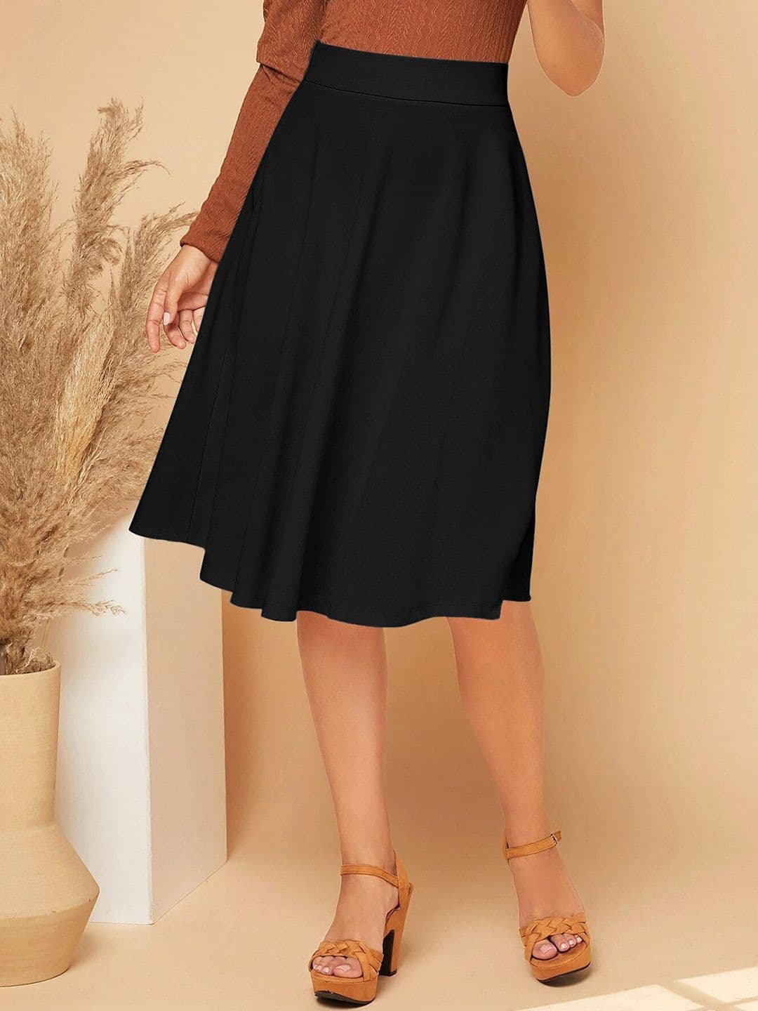 Stylecast X Slyck Knee Length Flared Skirt - view 1