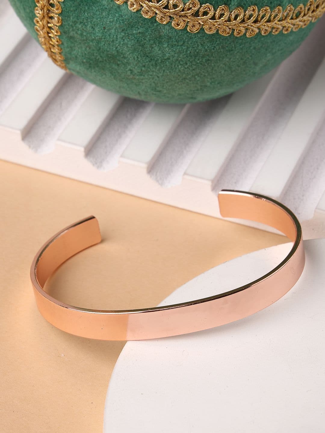 NVR Men Rose Gold-Plated Stainless Steel Cuff Bracelet - view 1