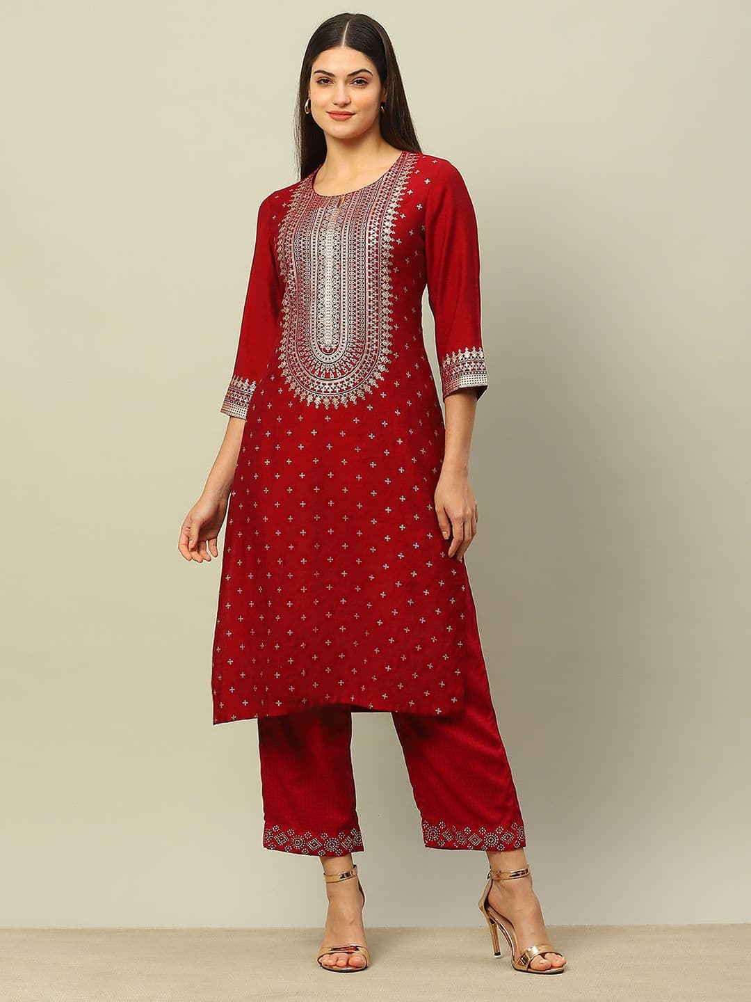 Rangriti Women Printed Ethnic Palazzos - view 1