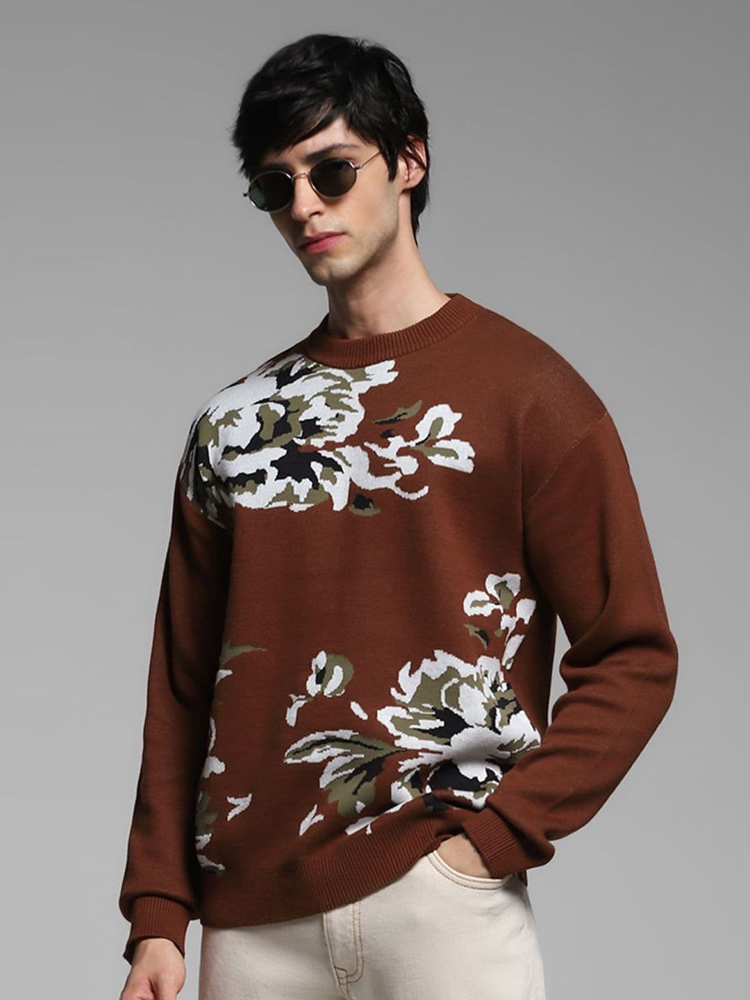 Jack & Jones Men Round Neck Cotton Pullover - view 1