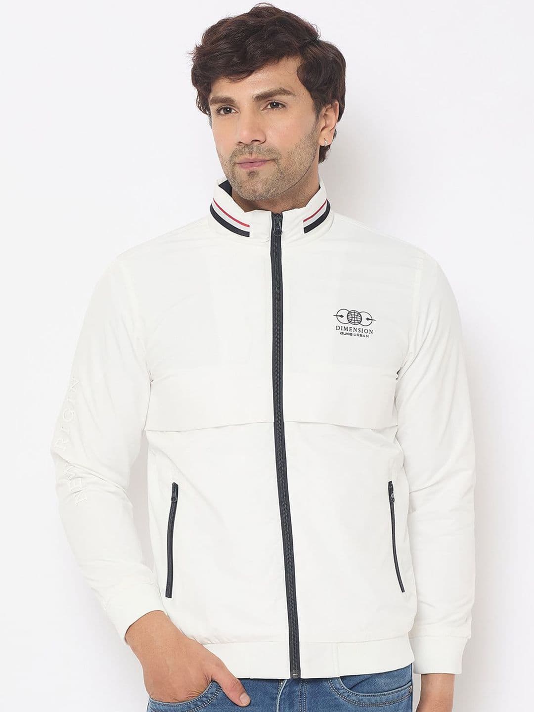 Duke Men Mock Collar Solid Casual Bomber Jacket - view 1