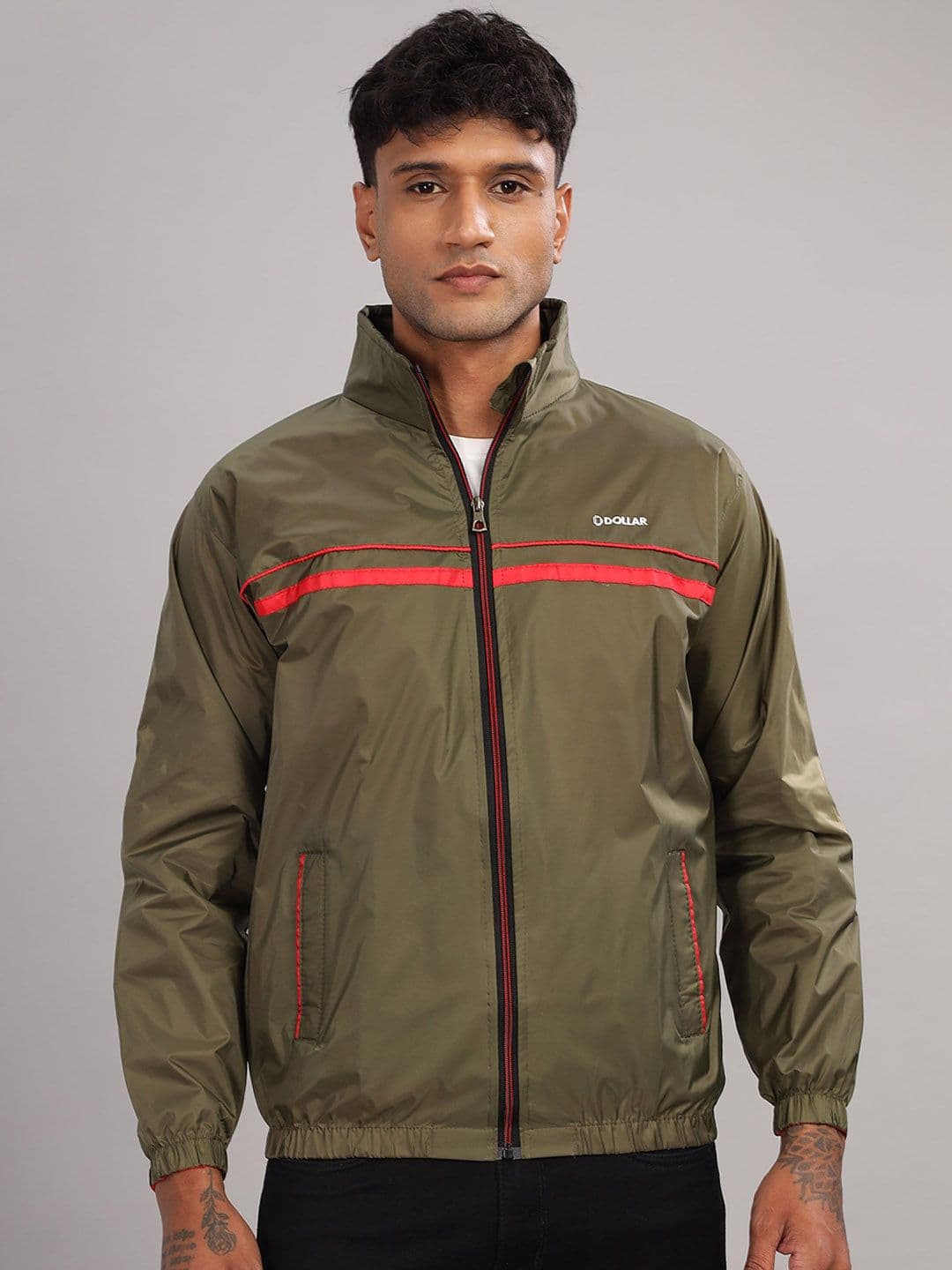 Dollar Men Light Weight Breathable Windcheater Jacket With2 Side Pockets and Hood - view 1