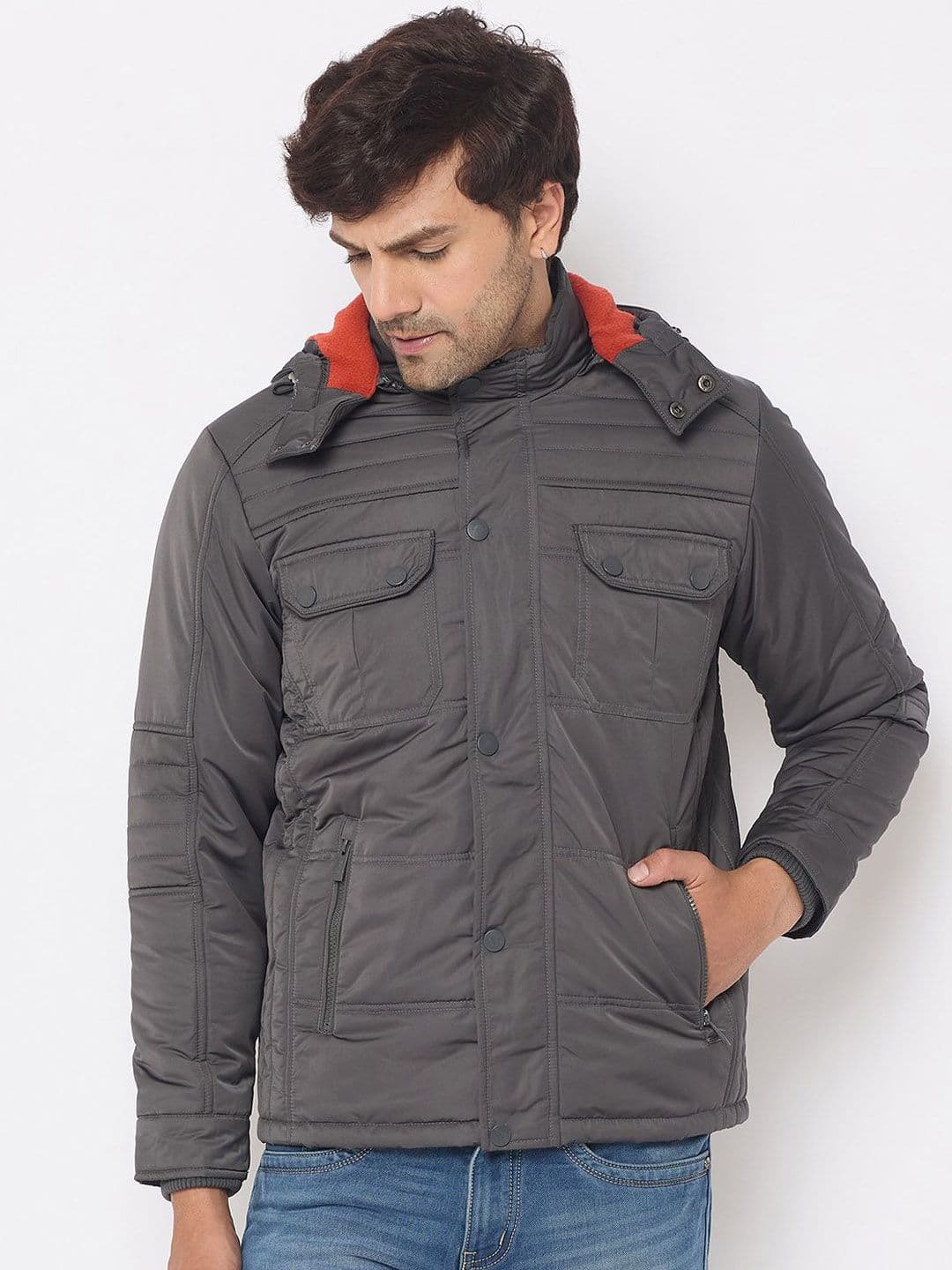 Duke Men Mock Collar Solid Casual Padded Jacket - view 1