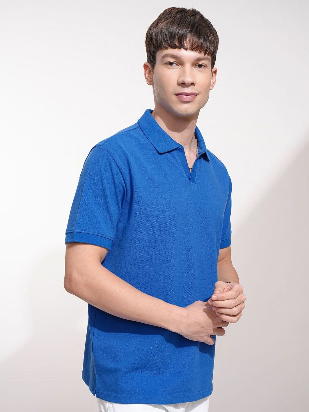 HIGHLANDER Men Solid Polo Collar Relaxed Fit T-shirt - view 1