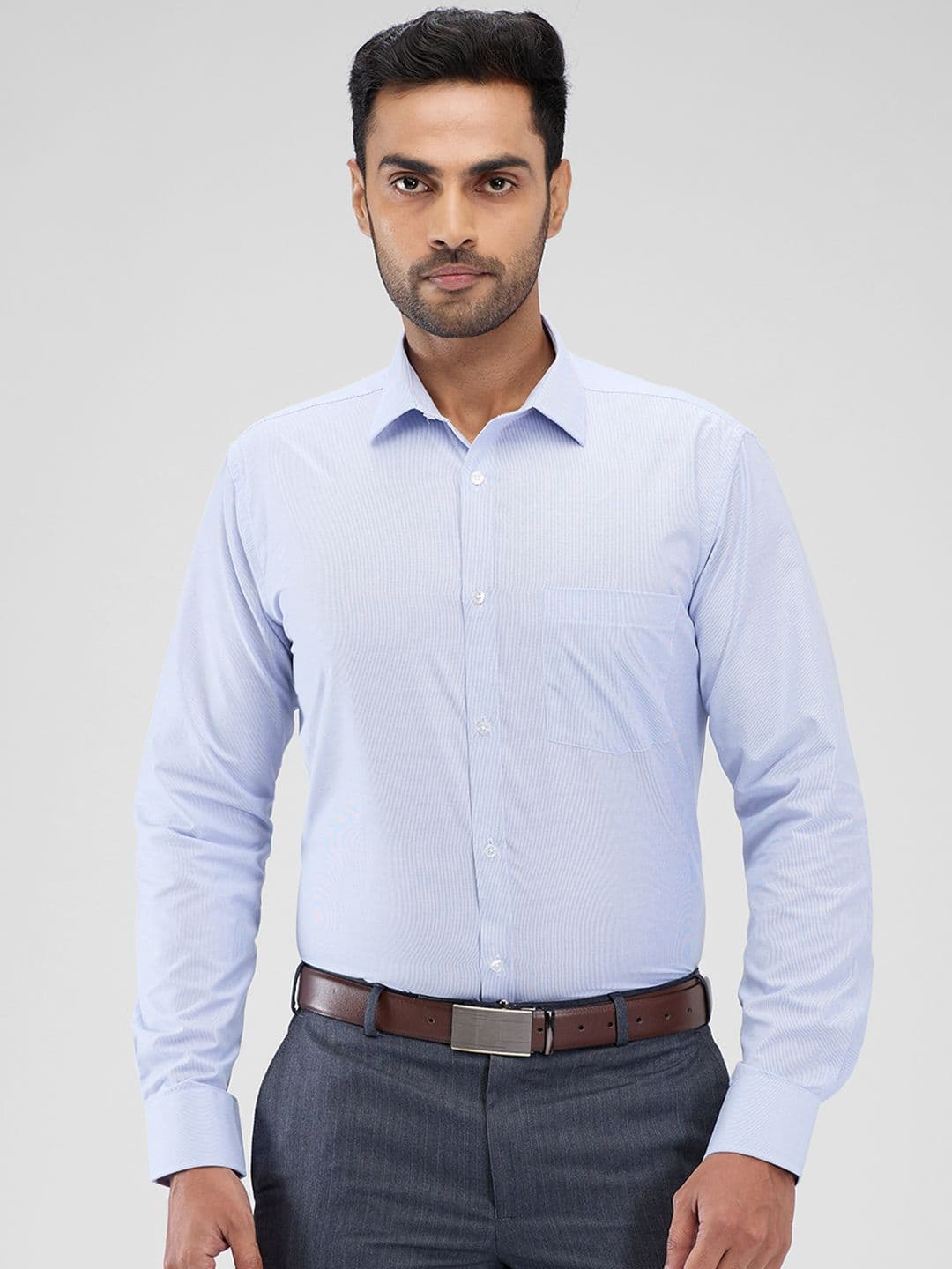 Parx Men Spread Collar Solid Slim Fit Formal Shirt - view 1