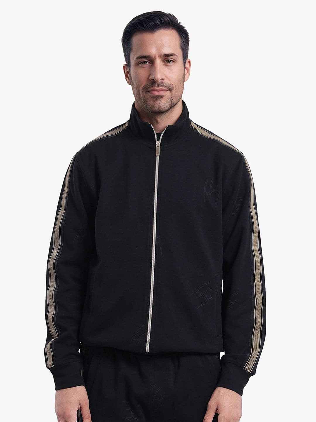 RARE RABBIT Men Mock Collar Solid Casual Bomber Jacket - view 1