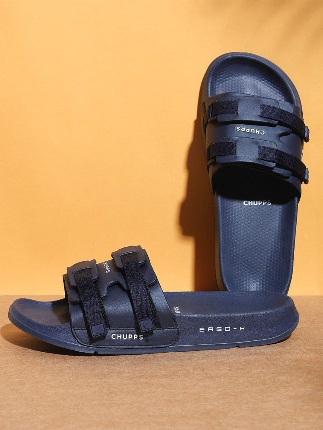 CHUPPS Men Navy Element Ergo-X Orthopedic Sliders - view 1