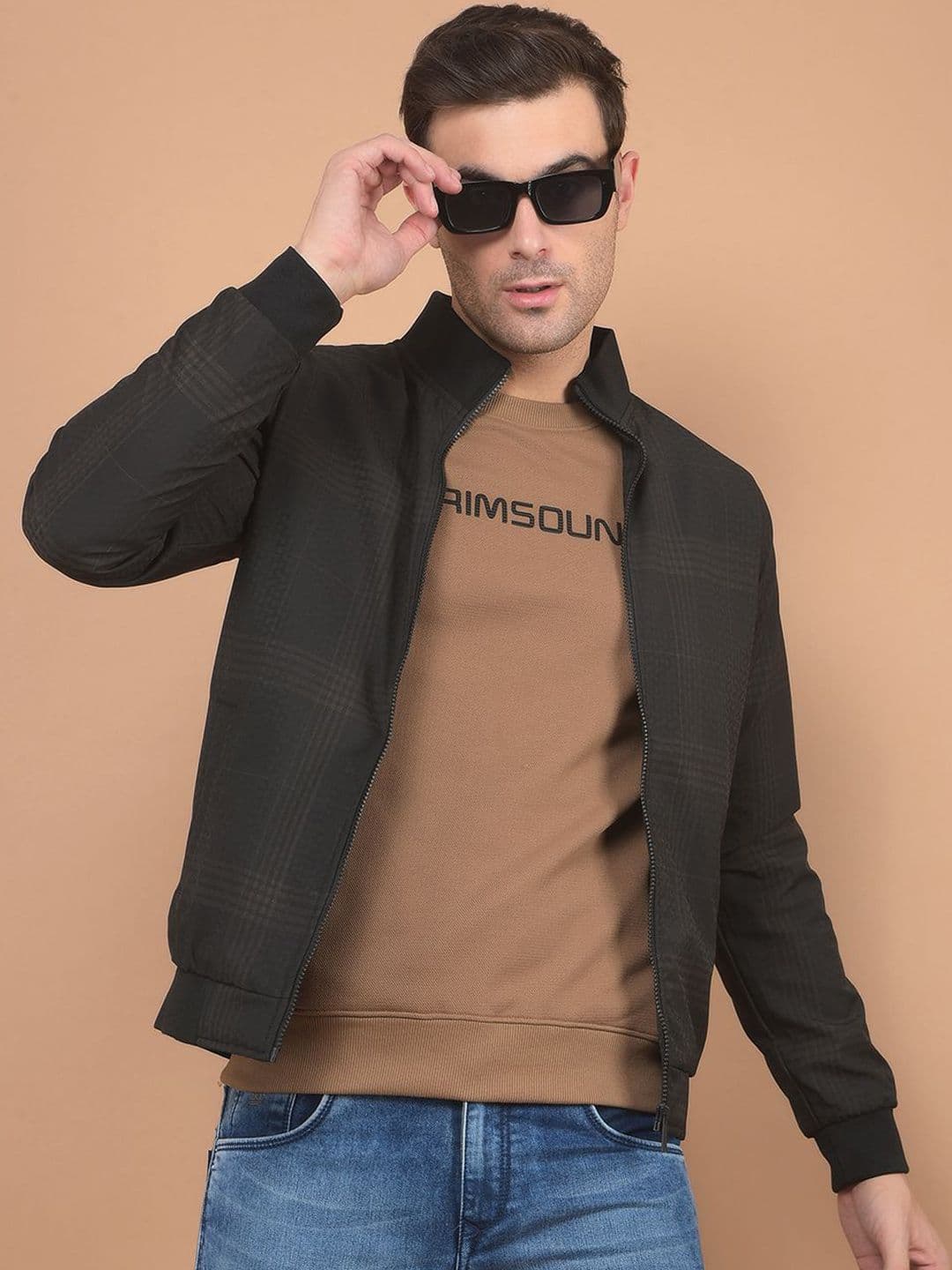 Crimsoune Club Men Mock Collar Casual Bomber Jacket - view 1