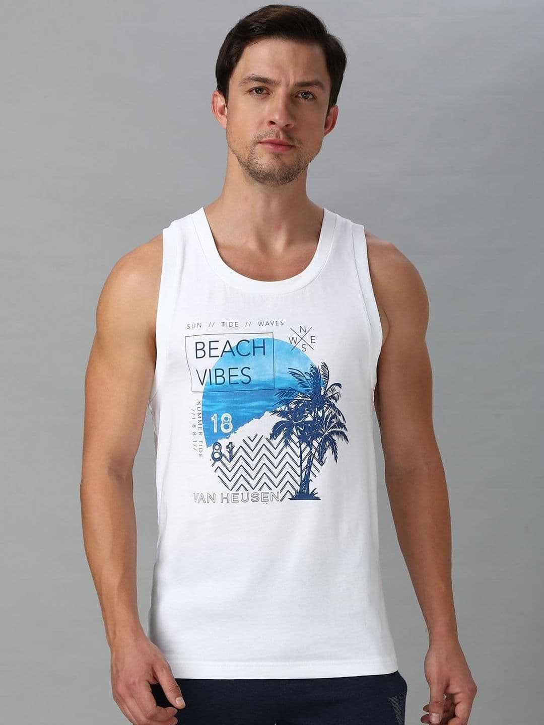 Van Heusen Innerwear Sport Men Graphic Print Super Soft All Day Comfort Vest - view 1